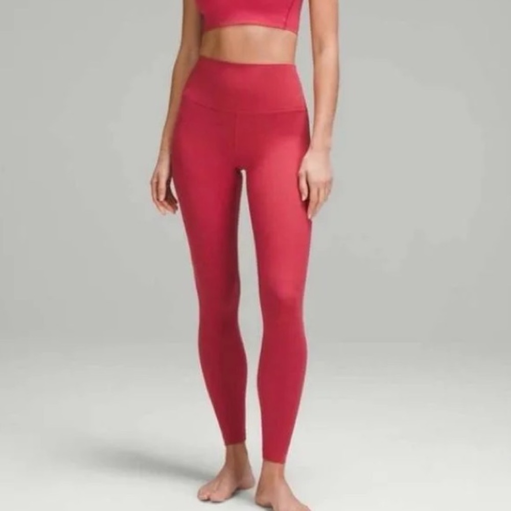 lululemon athletica Lululemon Ribbed Align Leggings | Color: Red | Size: 2